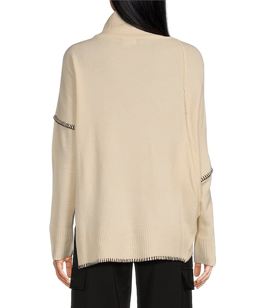 ELAN Cowl Neck Knitted Black Pullover Sweater Women's Size ELAN Cowl Neck Knitted Black Pullover Sweater Women's Size