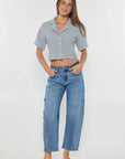 OPEN PACK Mid Waist Barrel Jeans XP7028