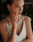 Handmade Crystal Brass Ring - 6830