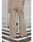 FRONT SEAM WIDE LEG DENIM PANT