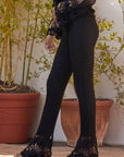 BLACK KNIT PANTS