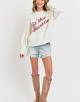 HOLIDAY SWEATER IT'S THE SEASON: IVORY