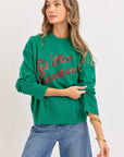 HOLIDAY SWEATER IT'S THE SEASON: Green