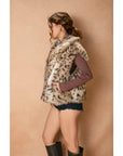 Wanderroot Faux Fur Vest: TAUPE BROWN