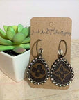 Teardrop Upcycled Hoop Earrings