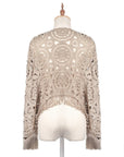 Crosa - Vintage Hollow Knit Batwing Sweater: Black / One Size