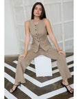 FRONT SEAM WIDE LEG DENIM PANT