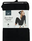 BRITT BLACK FLEECE LEGGINGS