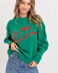 HOLIDAY SWEATER IT'S THE SEASON: Green