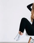 BRITT BLACK FLEECE LEGGINGS