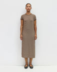 SHORT SLV BRITNEY DRESS BRN/BEIGE