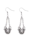 Handmade Pewter Crystal Earrings - 1866