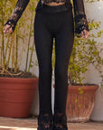 BLACK KNIT PANTS