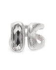 Handmade Crystal Brass Ring - 6904
