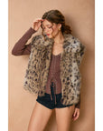 Wanderroot Faux Fur Vest: TAUPE BROWN