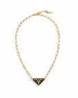 WINIFRED DESIGN REPURPOSED GOLD PRADA NECKLACE