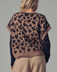 Leopard Crochet Knit Vest: LEOPARD / SM-ML/3-3