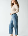 Seamless Ribbed Long Slv Top: OAT MILK