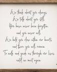Until We Meet Again White: 8 x 8 x 1.5