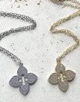 Quatrefoil clover designer trendy jewelry boutique style: Gold
