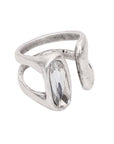 Handmade Crystal Brass Ring - 6904
