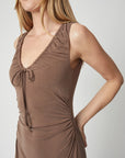 BROWN CHELL DRESS