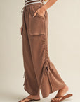 WIDELEG GAUZE PANT W/SIDE CINCHING
