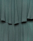 Flowy Strapless Culotte Jumpsuit: Teal