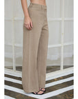 FRONT SEAM WIDE LEG DENIM PANT