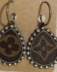 Teardrop Upcycled Hoop Earrings
