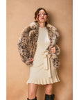 Wanderroot Faux Fur Jacket: TAUPE BROWN