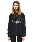 VOGUE GRAPHIC CREWNECK SERATHERSHIRT : BLACK