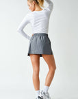 Slim Fit Scoop Neck Ribbed Long Slv/WHITE