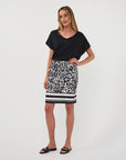 ESQUALO BLACK & WHITE SKIRT