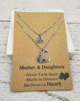 Sun & Moon Heart Necklace Set - Mother's Day Gift