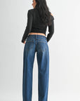 DP848 - DK - Low Rise Studded Baggy Jean
