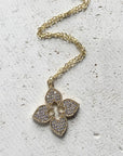 Quatrefoil clover designer trendy jewelry boutique style: Gold