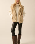 FAUX FUR ZIPUP POCKET VEST