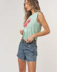 P+T SUNSHINE & TIKI DRINKS MUSCLE TANK