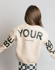 KIDS BE YOURSELF SWEATSHIRT/BEIGE