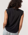 P+T BLACK RUE V-NECK TANK