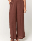 P+T TEXTURED RIB WIDE LEG PANT