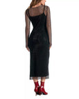 LONG SHEER SLEEVE MAXI DRESS