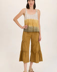 XCVI LINEN SIDE-TIER PALAZZO PANT