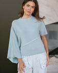ASYMMETRICAL SLEEVE TOP