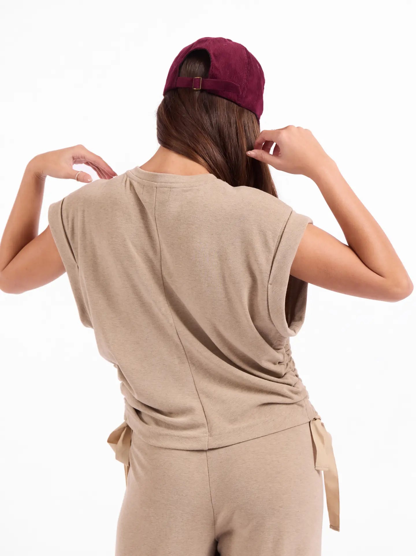 TOMMY KNIT TOP-TAUPE