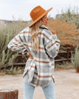 Women's Plaid Button Down Flannel Shirt Jacket – Cozy & Stylish: Black and white grid / 100%Polyester / XL