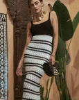 BLK & WHITE KNIT DRESS