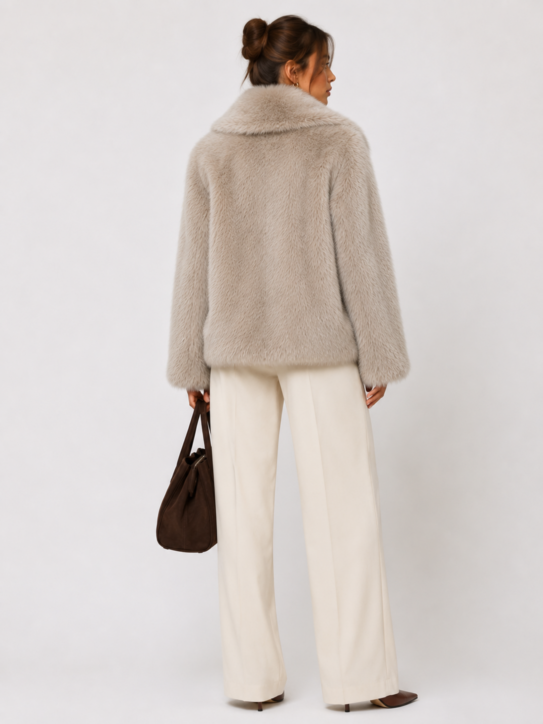 FC0171: The Celeste Fur Coat: Black / S