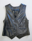 BLACK PEACE LEATHER VEST